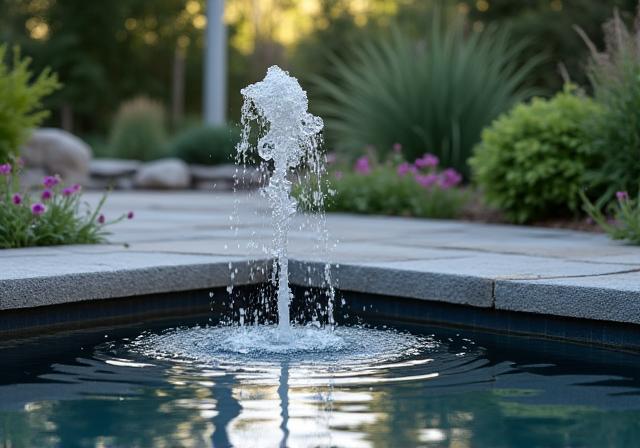 Modern Fountain and Garden Pond