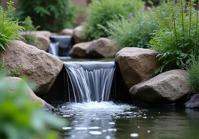 Natural Waterfall Modern Waterscape